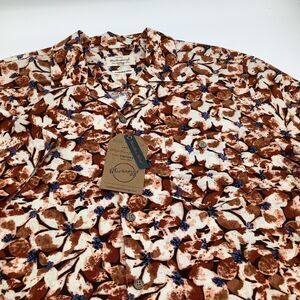 Weatherproof Vintage Mens Short Sleeve Button Up Linen Blend Shirt Size‎ M NWT
